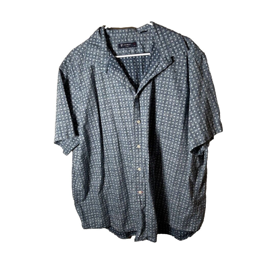 Cremieux Shirt Men's XXL Button Down Short Sleeve Printed Collared Casual
